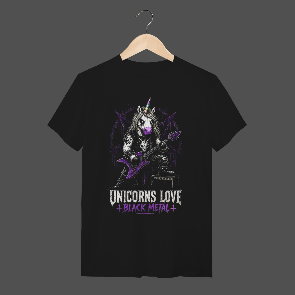 Nome do produto: Camiseta Quality | Unicorns Love Black Metal