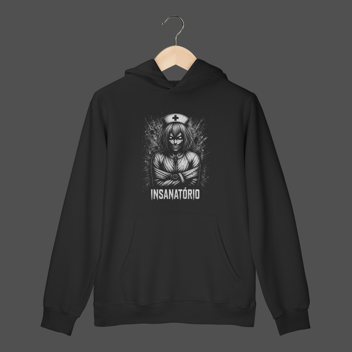 Nome do produto: Moletom Canguru Prime | Insanatório — Despertar Sombrio