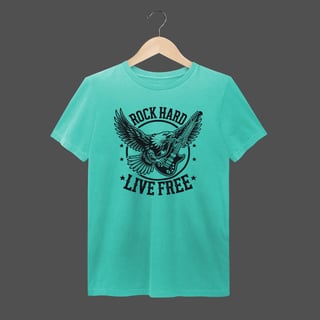 Nome do produto Camiseta Estonada | Rock Hard - Live Free