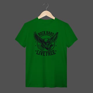 Nome do produto Camiseta Quality | Rock Hard - Live Free