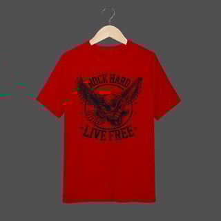 Nome do produto Camiseta Infantil (10 a 14) | Rock Hard - Live Free