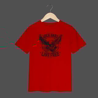 Nome do produto Camiseta Infantil (2 a 8) | Rock Hard - Live Free