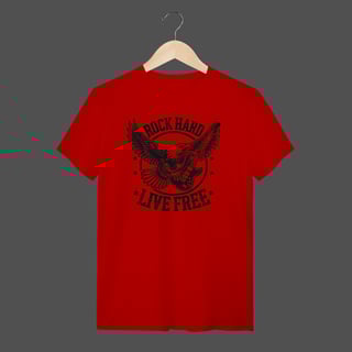 Nome do produto Camiseta Quality | Rock Hard - Live Free