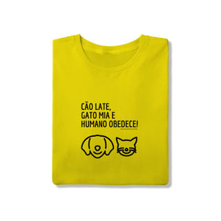 Nome do produto Camiseta - Cão late e Gato mia