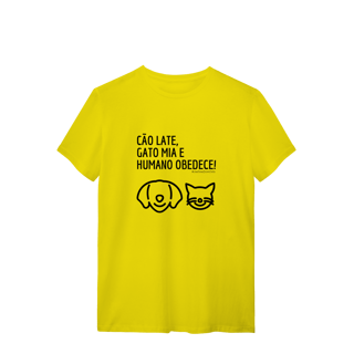 Nome do produto Camiseta - Cão late e Gato mia