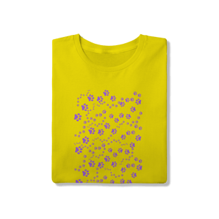 Nome do produto Camiseta - Patinhas roxa