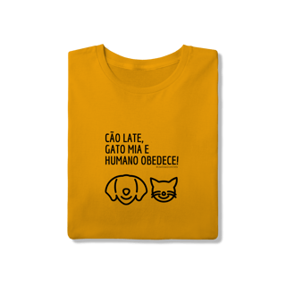 Nome do produto Camiseta - Cão late e Gato mia