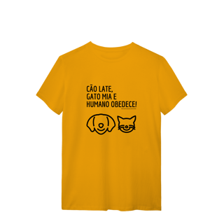 Nome do produto Camiseta - Cão late e Gato mia