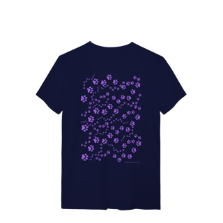 Nome do produto Camiseta - Patinhas roxa