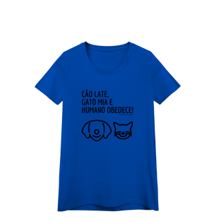 Nome do produto Baby look - Cão late e Gato mia