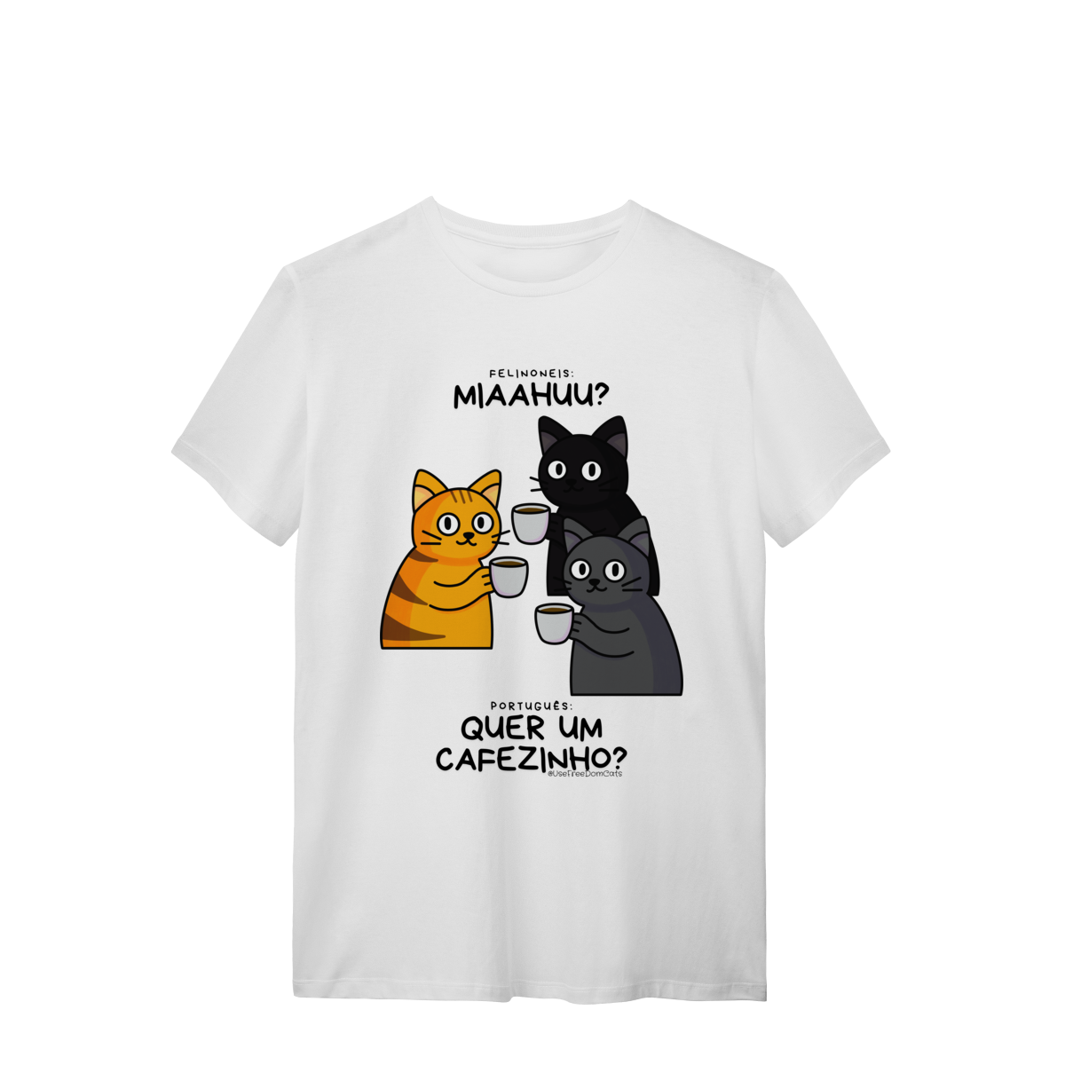 Nome do produto: Camiseta - Café com Cat