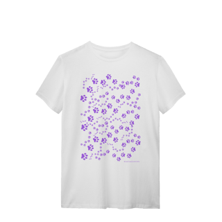 Nome do produto Camiseta - Patinhas roxa