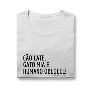 Nome do produto Baby look - Cão late e Gato mia