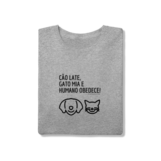 Nome do produto Camiseta - Cão late e Gato mia