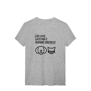 Nome do produto Camiseta - Cão late e Gato mia