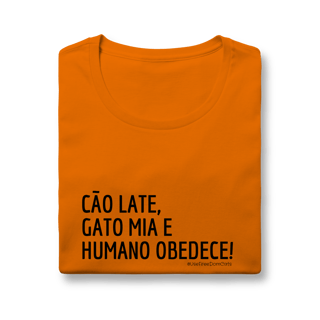 Nome do produto Baby look - Cão late e Gato mia