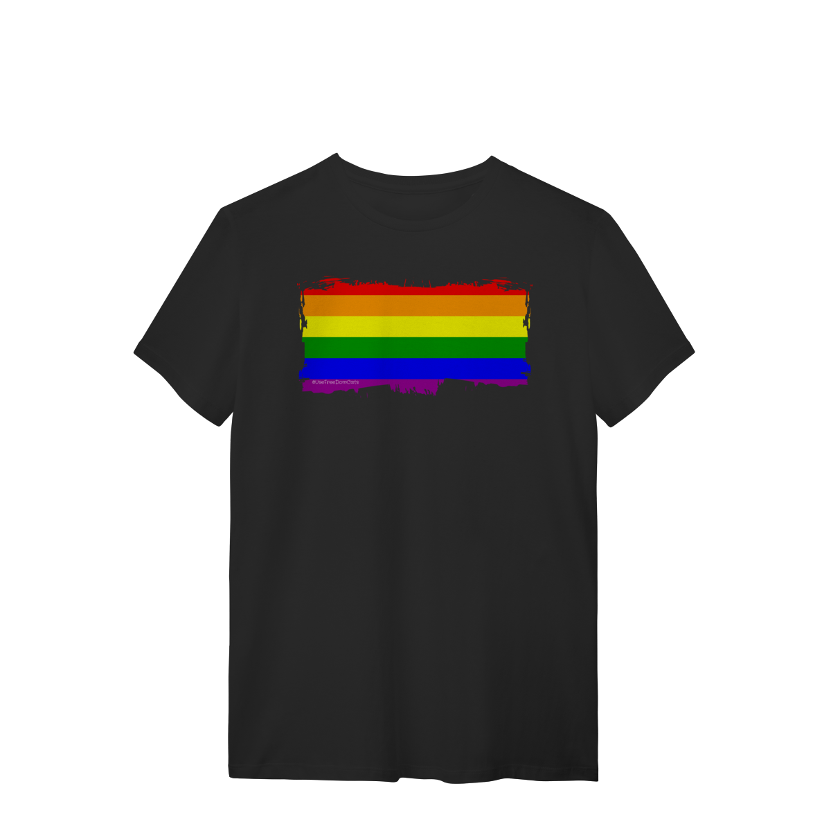 Nome do produto: Camiseta - Bandeira Cat LGBT