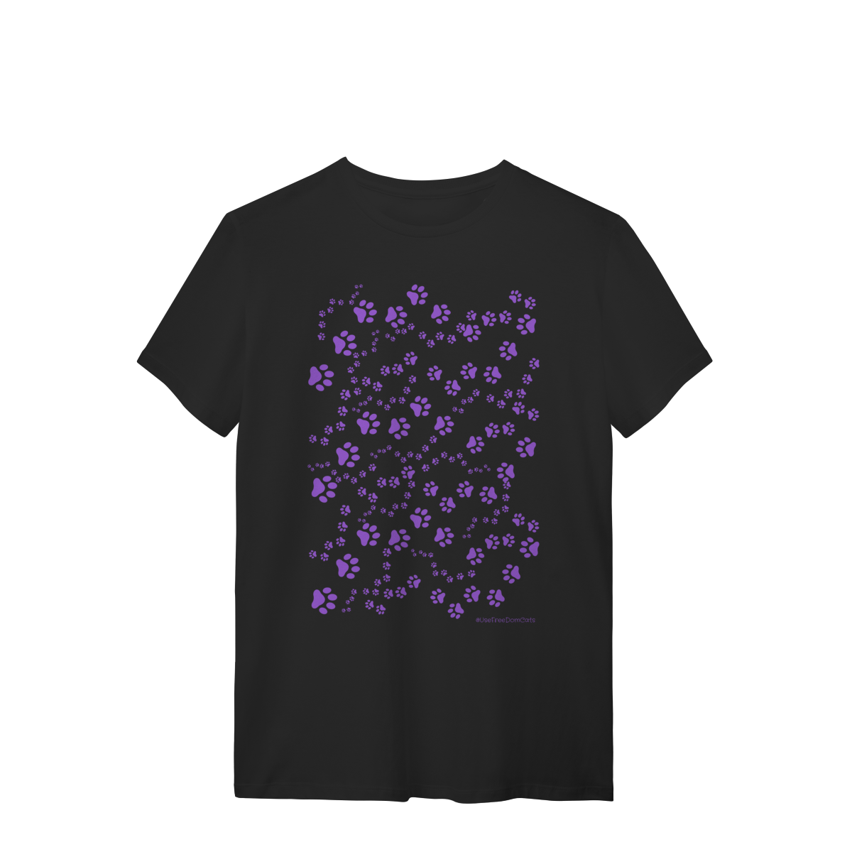 Nome do produto: Camiseta - Patinhas roxa