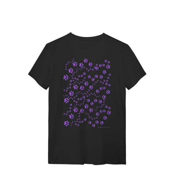 Camiseta - Patinhas roxa