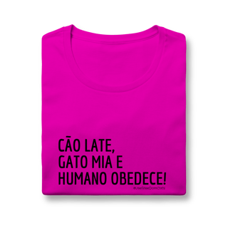 Nome do produto Baby look - Cão late e Gato mia