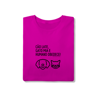 Nome do produto Camiseta - Cão late e Gato mia