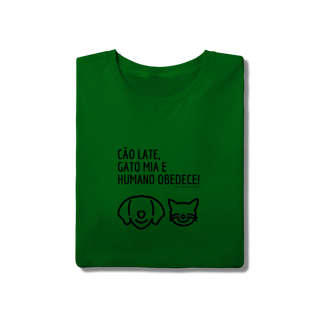 Nome do produto Camiseta - Cão late e Gato mia