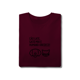 Nome do produto Camiseta - Cão late e Gato mia