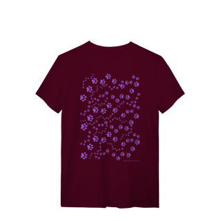 Nome do produto Camiseta - Patinhas roxa