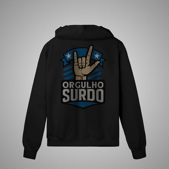 Moletom de zíper Orgulho Surdo
