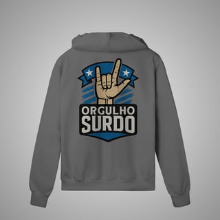 Nome do produto Moletom de zíper Orgulho Surdo