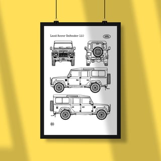 Poster Land Rover Defender 110 - A Lenda Ampliada