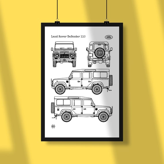 Poster Land Rover Defender 110 - A Lenda Ampliada