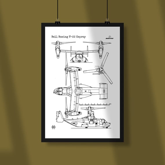 Poster Bell Boeing V-22 Osprey - A Revolução Voadora