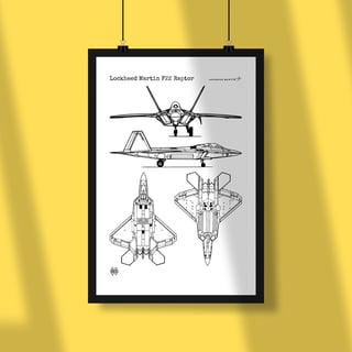 Poster F-22 Raptor - Supremacia Aérea