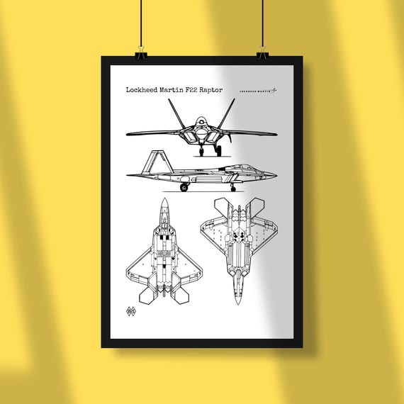 Poster F-22 Raptor - Supremacia Aérea