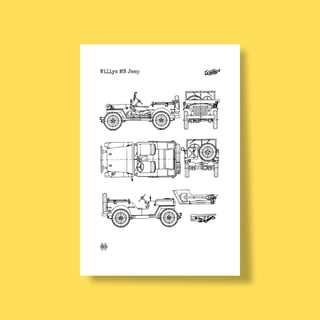 Nome do produtoPoster Willys MB Jeep - A Lenda da WWII