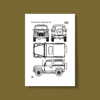 Nome do produtoPoster Land Rover Defender 90 - O Ícone Off-Road