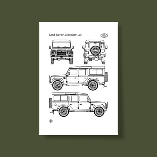 Nome do produtoPoster Land Rover Defender 110 - A Lenda Ampliada