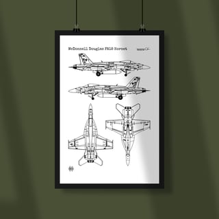 Poster F/A-18 Hornet - Predador Naval