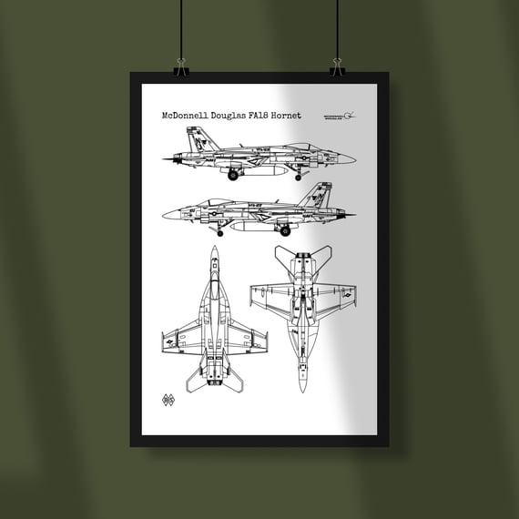 Poster F/A-18 Hornet - Predador Naval
