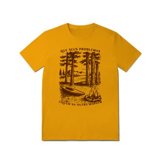 Nome do produtoCamiseta Que seus problemas fiquem na outra margem