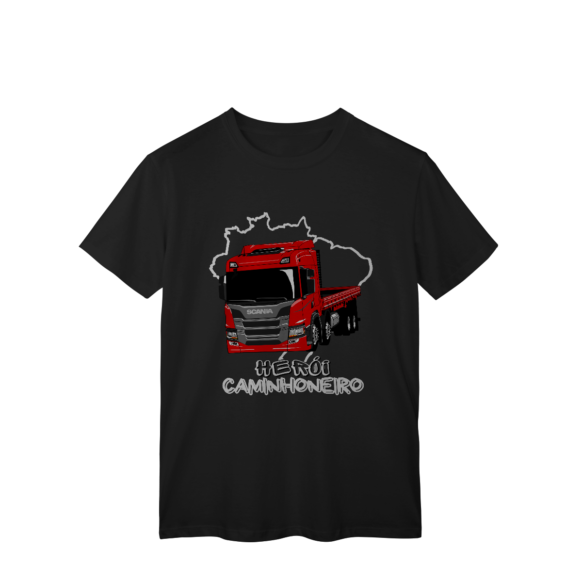 Nome do produto: Camiseta Herói Caminhoneiro Scania P