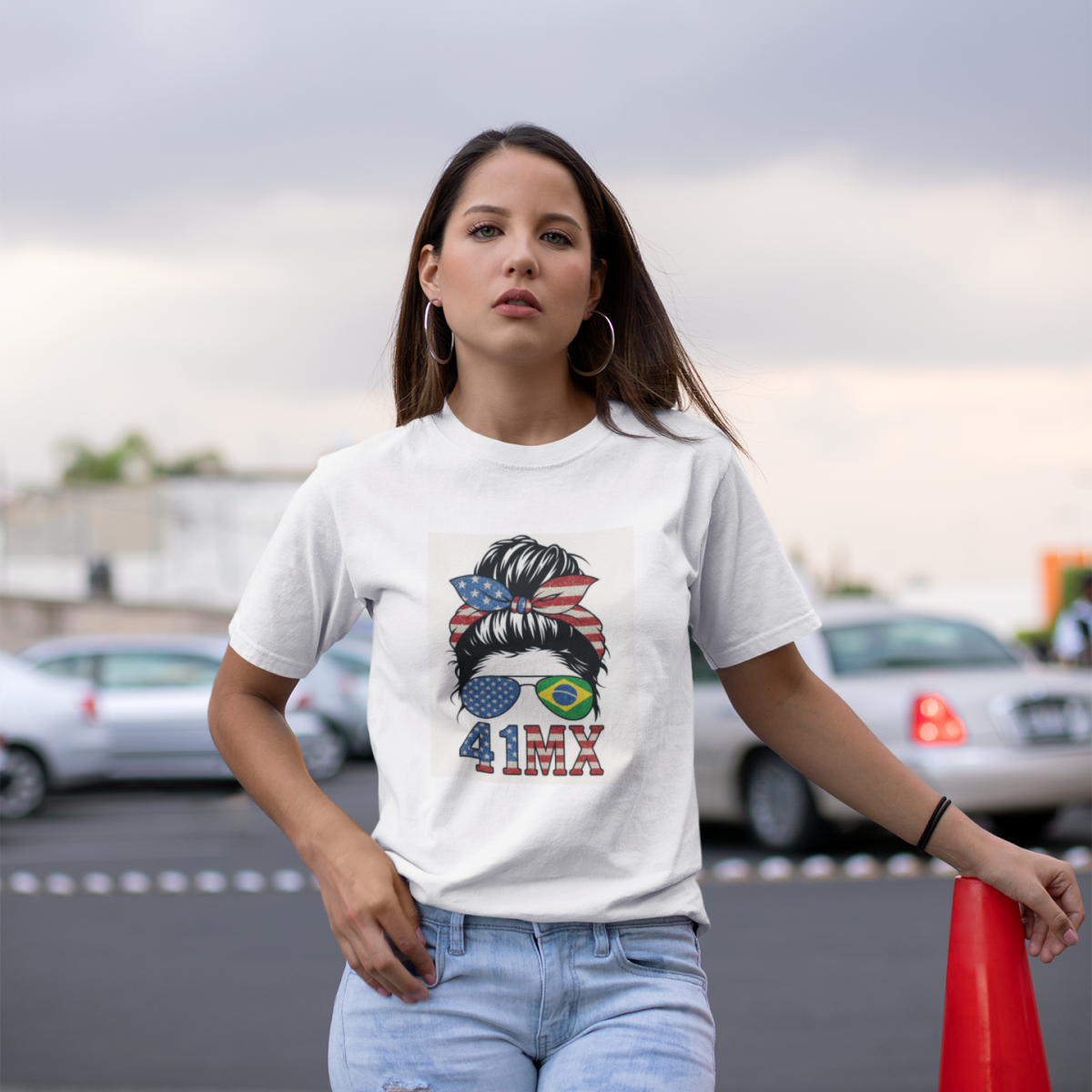 Camiseta Baby Look 41MX - Estampada Algodão Premium Estilo Motocross 00023
