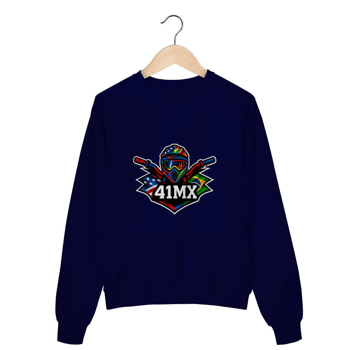 Moleton Prime Fechado 41MX Flanelado Unissex – Várias Cores, Estilo Motocross, Casual e Esportivo - 00172