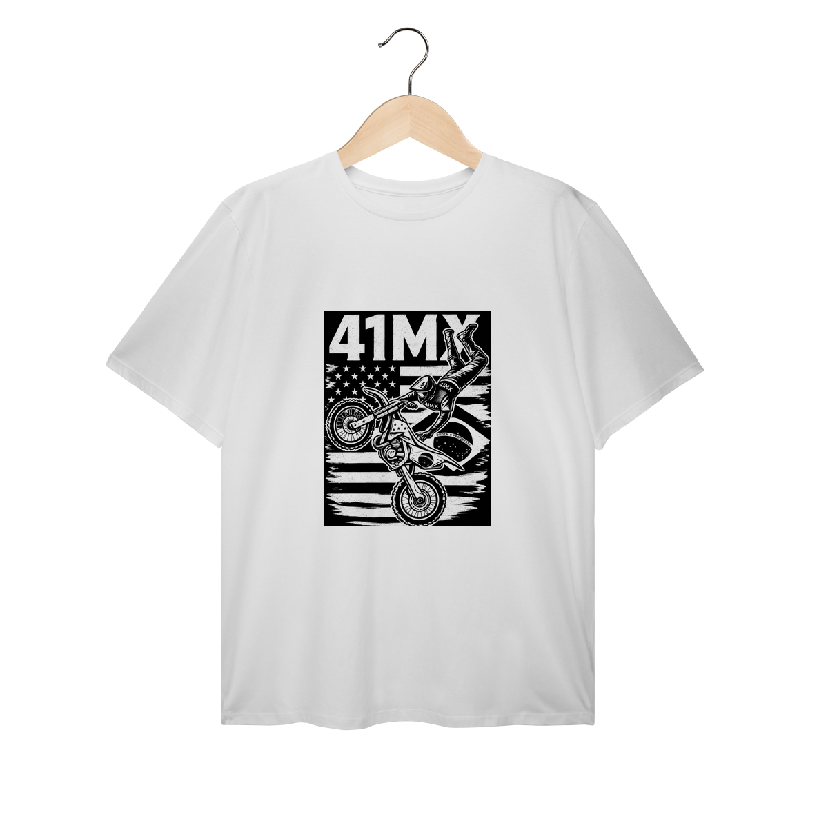 CAMISETA PLUS SIZE 41MX UNISSEX Estampada  Algodão Premium Estilo Motocross - 00104