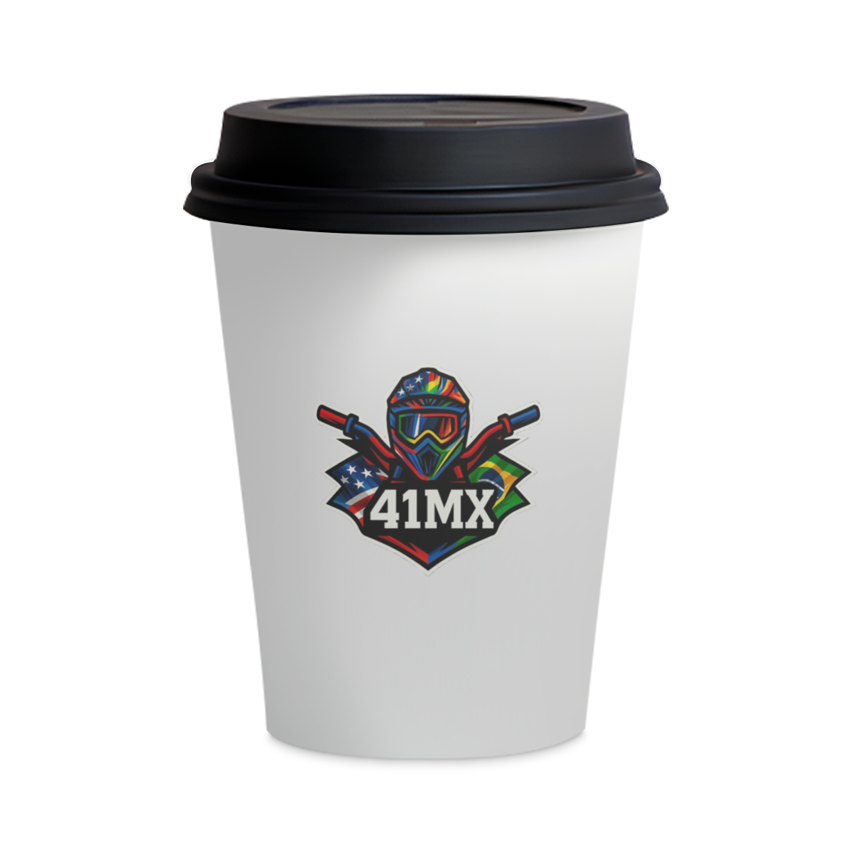 Copo de Cerâmica 41MX 473ml Aço inoxidável Branco – para Motocross, Esporte e Escritório - 00198