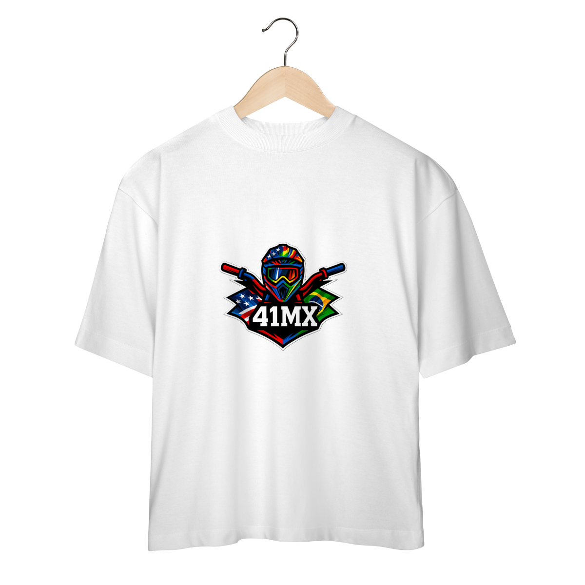 CAMISETA OVERSIZED 41MX UNISSEX Estampada  Algodão Premium Estilo Motocross - 00064