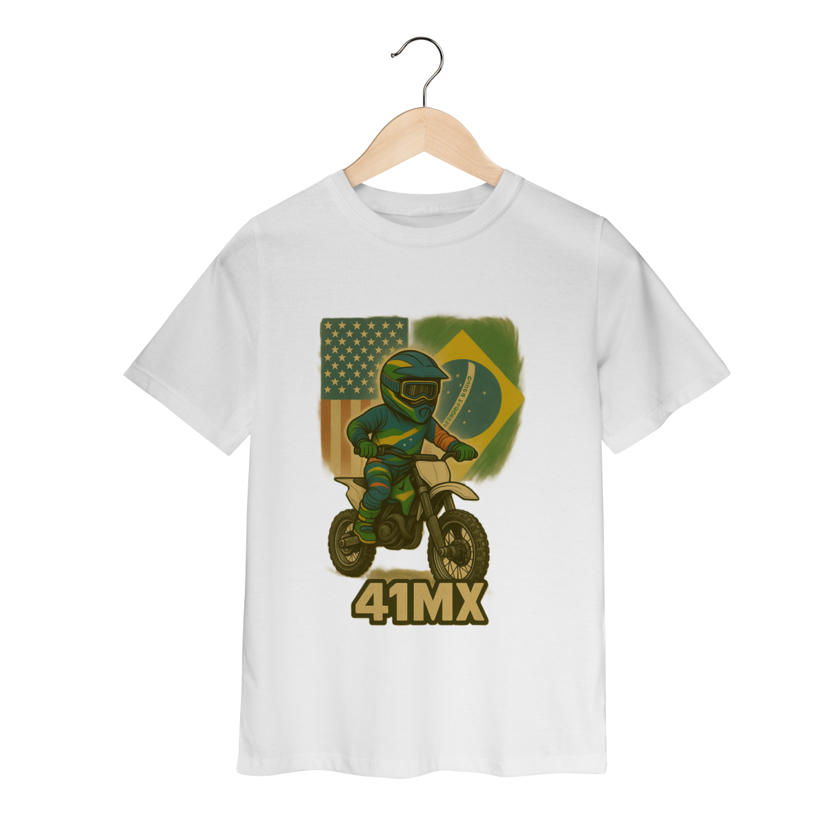 Camiseta Classic Infantil 41MX -Estampada-100% Algodão – Casual e Esportiva, Várias Cores - 00093