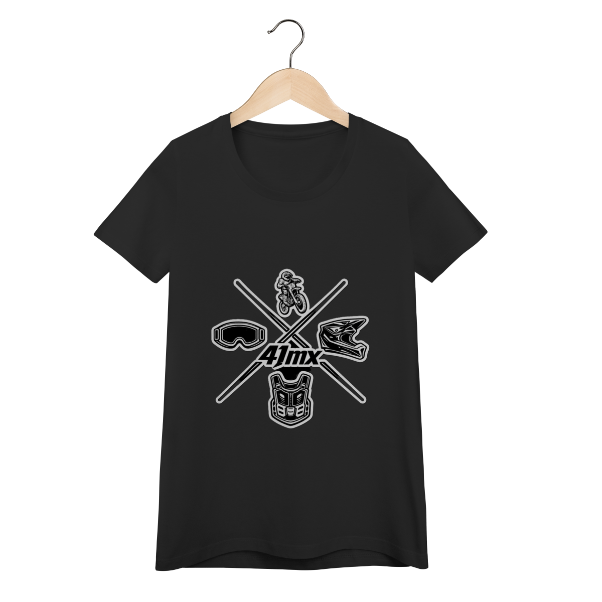 Camiseta Baby Look 41MX - Estampada Algodão Premium Estilo Motocross 00025
