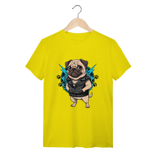 Nome do produto Camiseta Pug Rocker Heavy Metal – Roupa de Cachorro com Atitude Punk